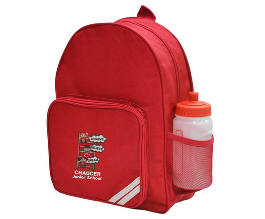 Chaucer JUNIOR School - Rucksack-red-navy
