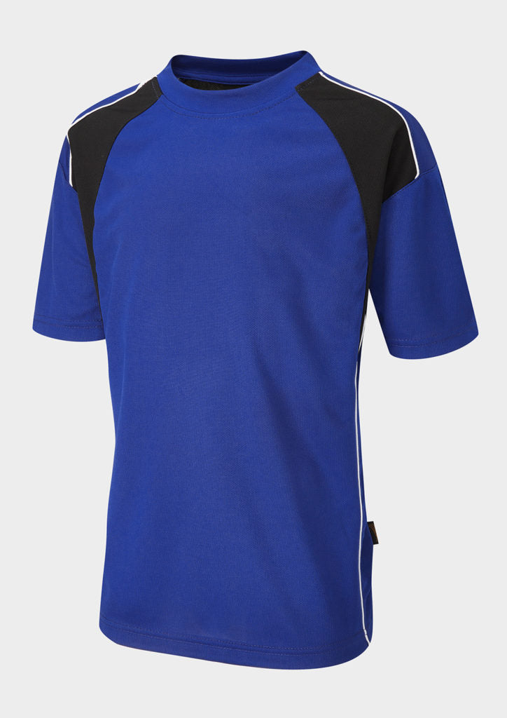 Sports top with school logo (Blue)