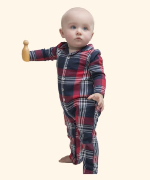 Baby/Toddler Tartan All In One (Pajamas)