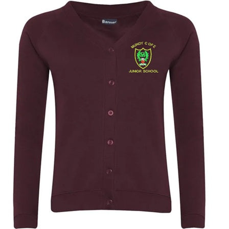 Mundy C. E. Junior School -Cardigan Sweatshirt - Maroon