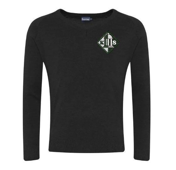 Kimberley School - Knitted V-Neck Jumper - Black