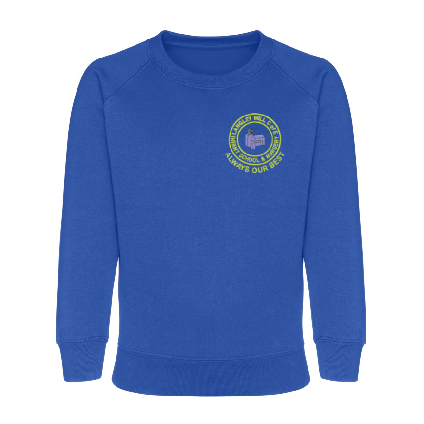 Langley Mill C of E Infant School & Nursery -Sweatshirt - Royal Blue