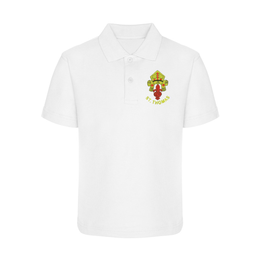 St Thomas Catholic Primary School -Polo Shirt - White