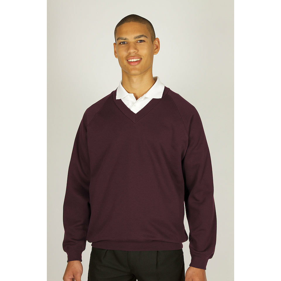 Sweatshirt - V-Neck Maroon