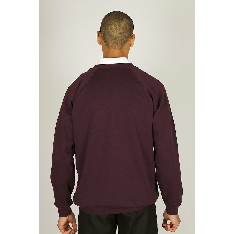 Sweatshirt - V-Neck Maroon