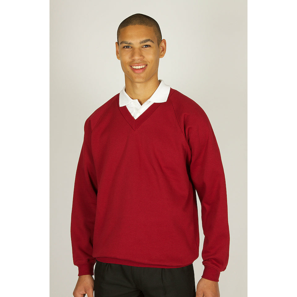 Sweatshirt - V-Neck Maroon