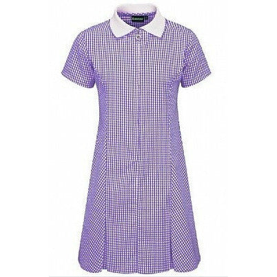 Gingham Dress - Avon Purple