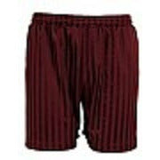 Shadow Stripe Short - Maroon