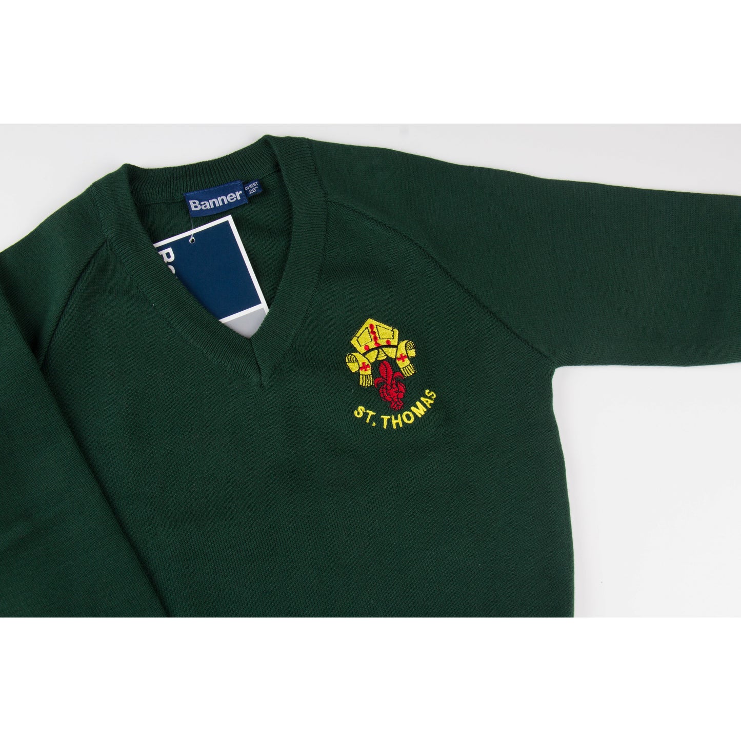 Jumper - V-Neck Bottle Green
