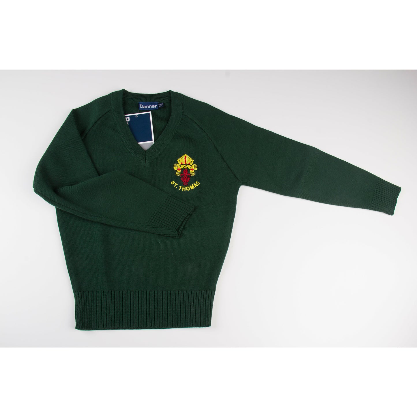 Jumper - V-Neck Bottle Green