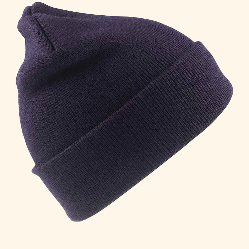 Beanie Hat with School Logo - Navy