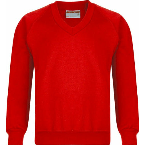 new-v-neck-sweatshirt-age-2-11-priory-catholic-voluntary-academy-red