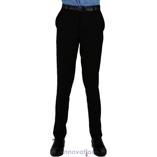 senior girls slim cut trousers black