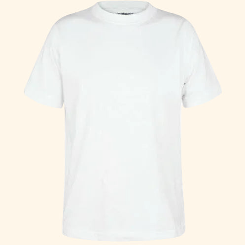 T-Shirt - Age 2- 14 - Plain - White