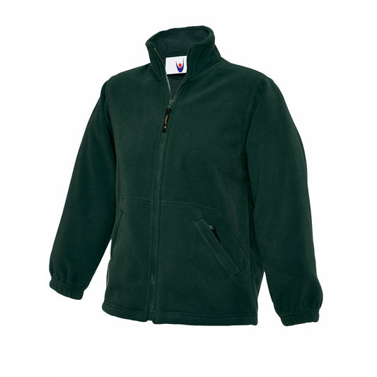 Childrens Full Zip Micro Fleece Jacket Bottle Green