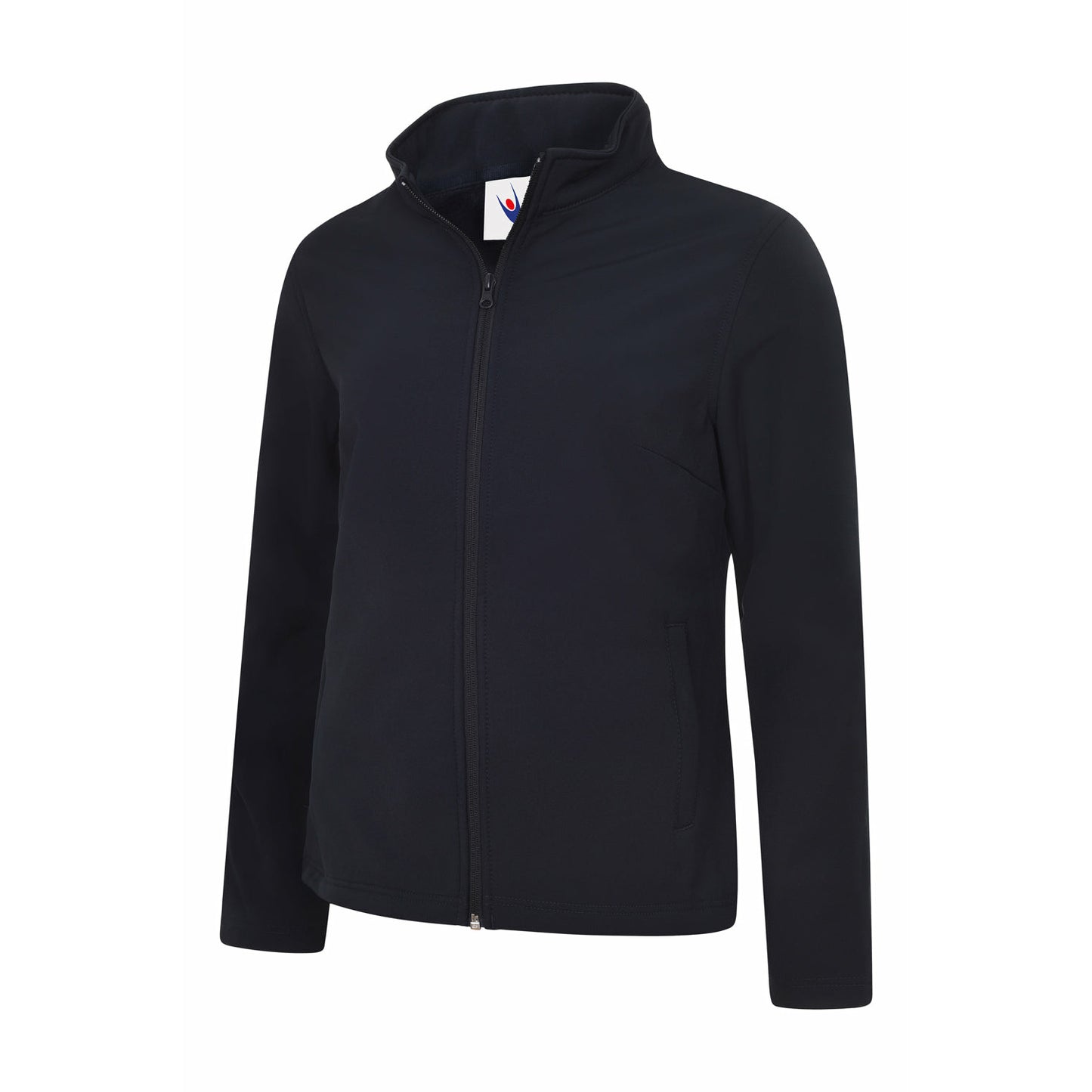 ladies classic full zip softshell navy