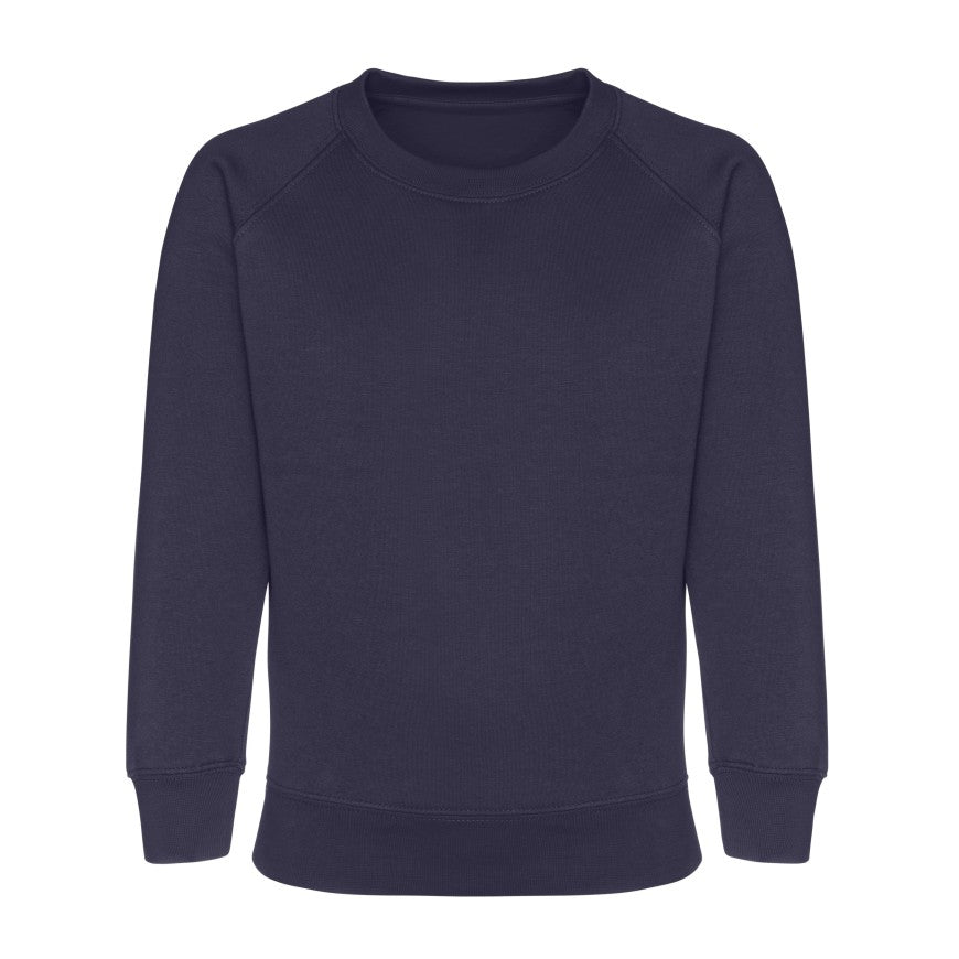 Sweatshirt - Age 2 - 14 - Plain - Light Navy