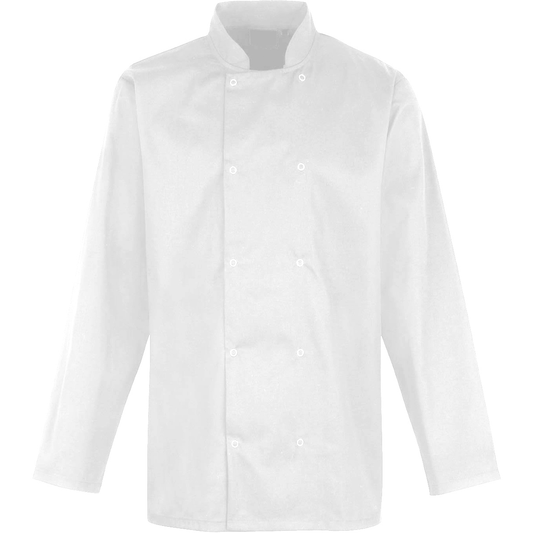 CHEF'S JACKET: UNISEX LONG SLEEVE White