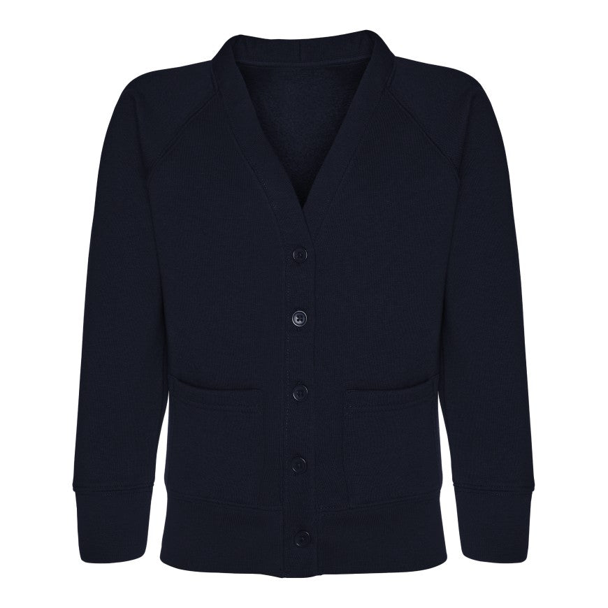 Sweatshirt Cardigan - Age 2 - 11 - Plain - Navy