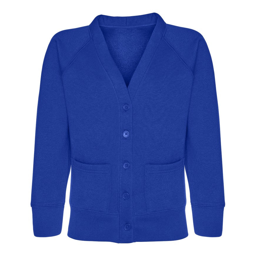 Sweatshirt Cardigan - Age 2 - 11 - Plain - Ocean