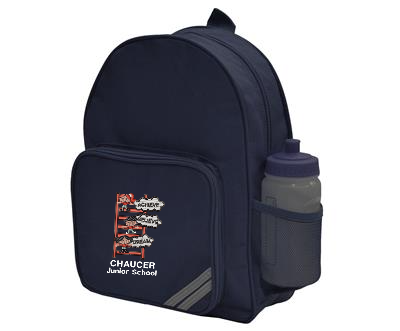 Chaucer JUNIOR School - Rucksack-red-navy