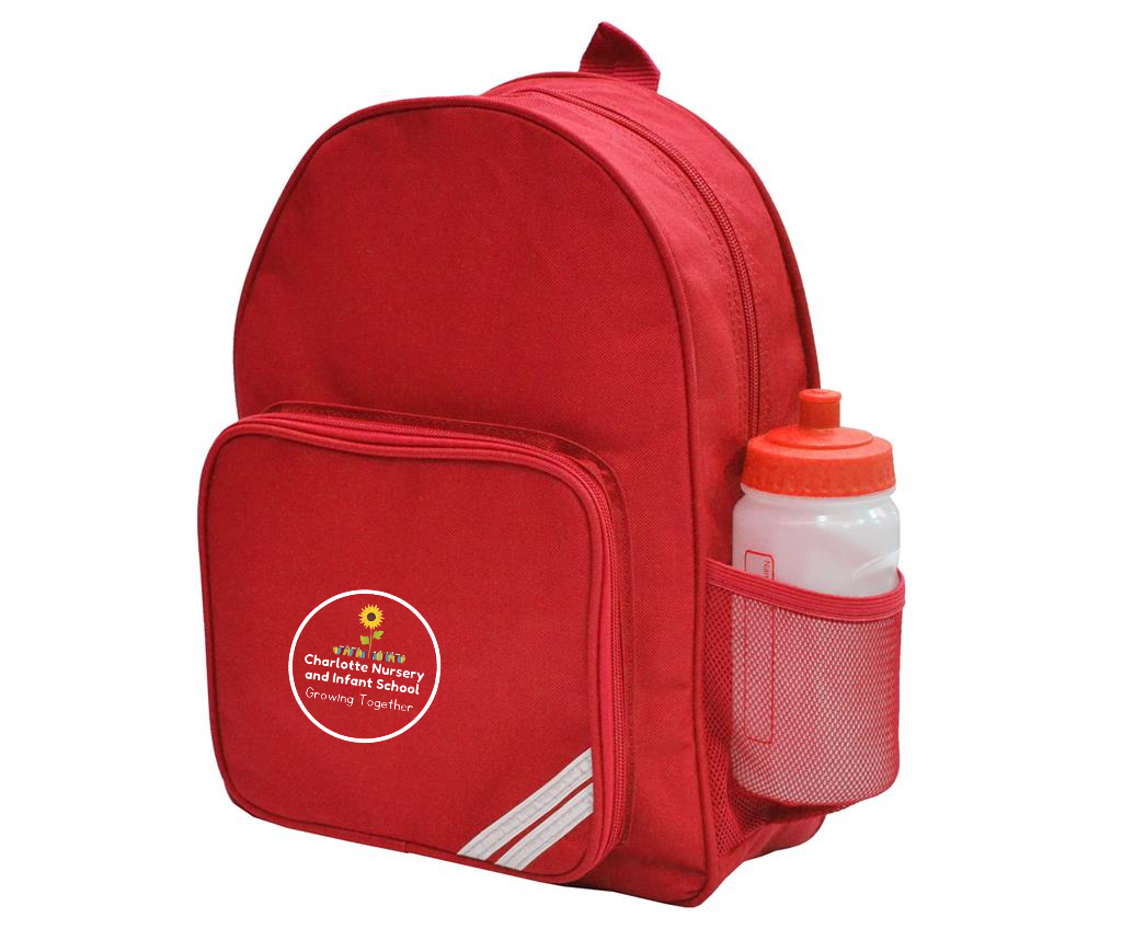 Charlotte Nursery & Infant School-RuckSack-Red