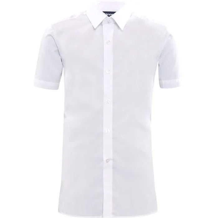 Slim Fit Short Sleeve Shirt - Twin pack - White