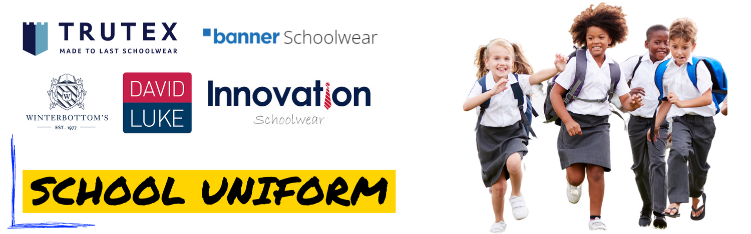 List of our uniform suppliers: Trutex, Banner Schoolwear, Innovation, Winterbottoms & David Luke