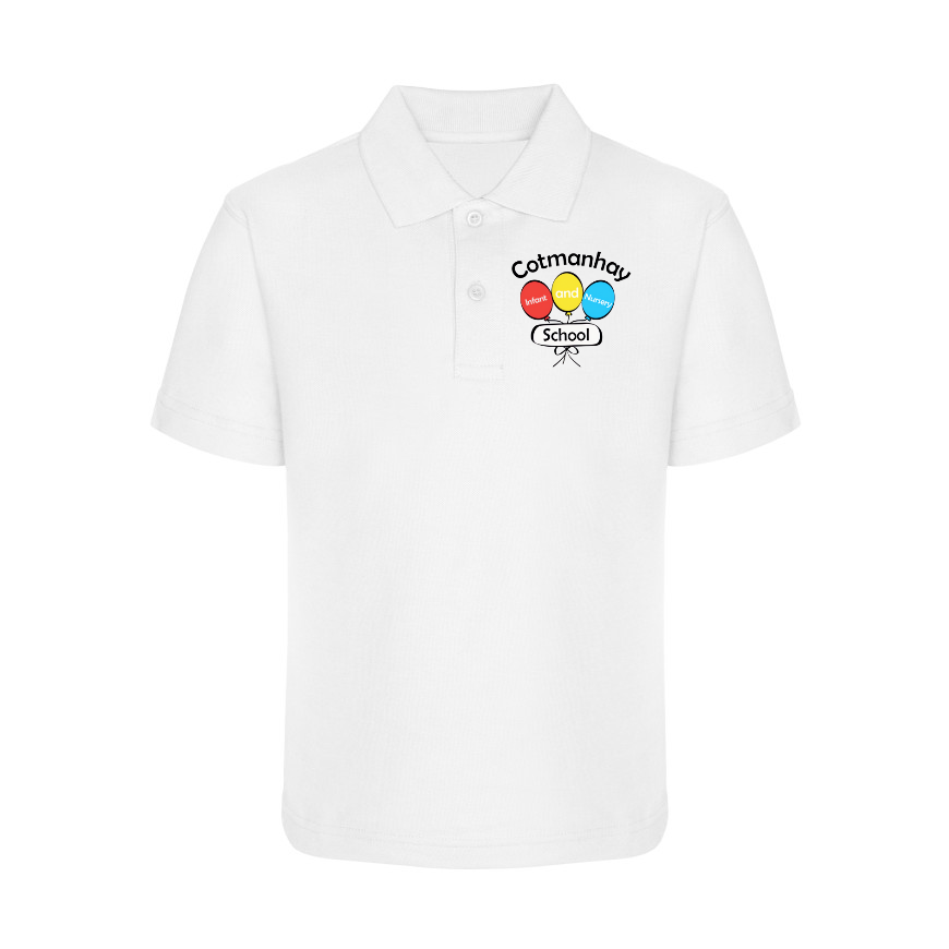 Cotmanhay Infant & Nursery School -Polo Shirt  -  White