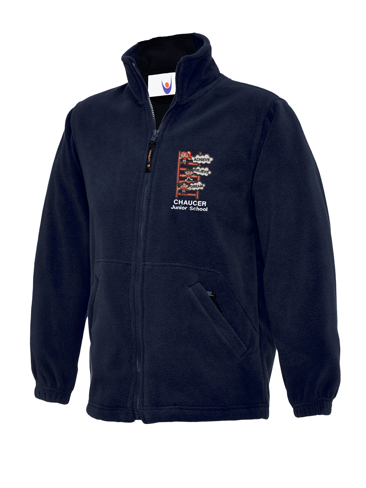 Chaucer JUNIOR School-Fleece Jacket-red-navy