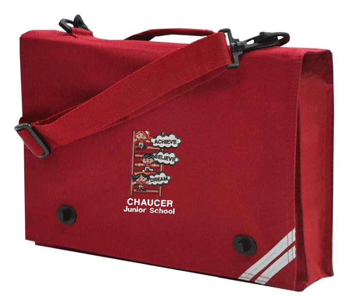 Chaucer JUNIOR School-Book Bag -red-navy