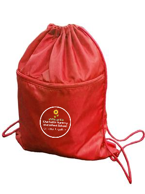 Charlotte Nursery and Infant School -PE Kit Bag - Red