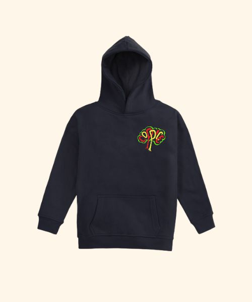Coppice Primary School Sports Hoodie-Black-Navy