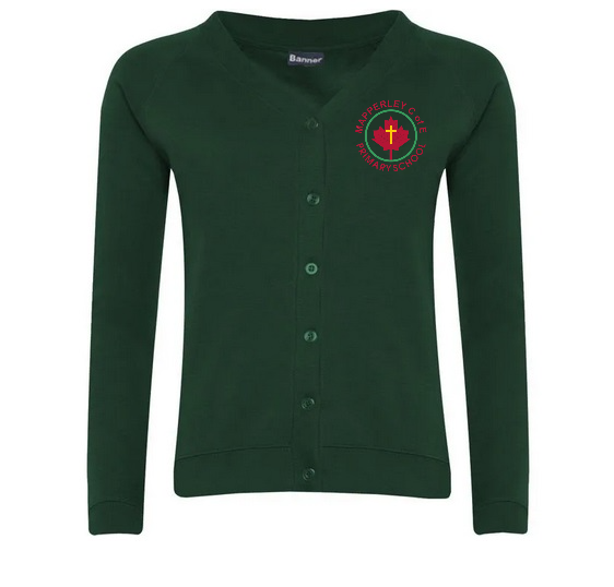 Mapperley C of E Primary School - Cardigan Sweatshirt  - Bottle Green