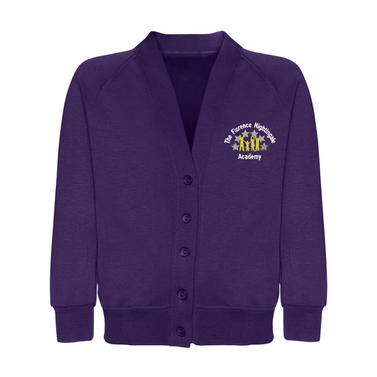 Florence Nightingale Academy -Cardigan Sweatshirt - Purple