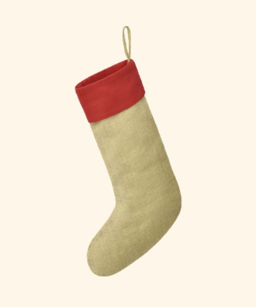 Natural Jute Christmas Stocking