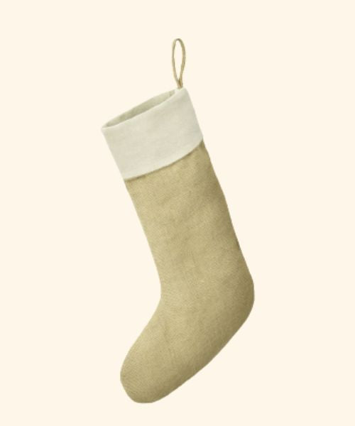 Natural Jute Christmas Stocking