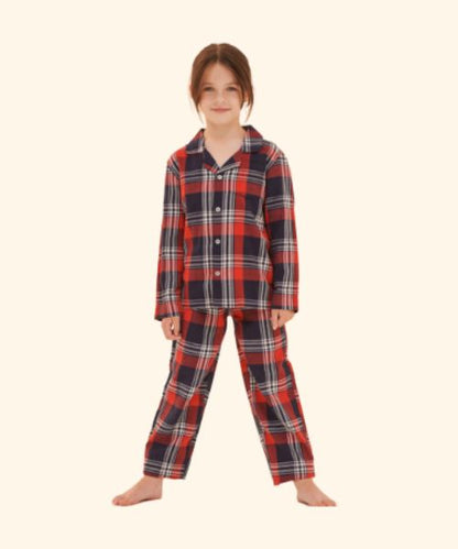 Kids Tartan Lounge Set (Pajamas)