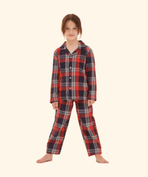 Kids Tartan Lounge Set (Pajamas)
