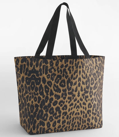 Leopard Print Carryall Tote Bag
