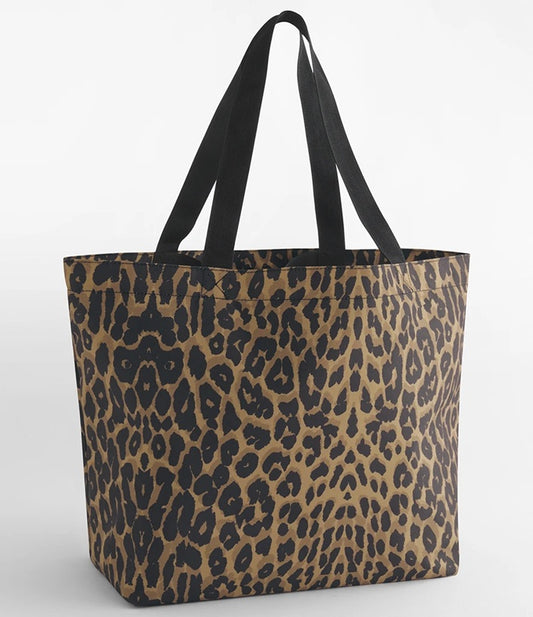 Leopard Print Carryall Tote Bag
