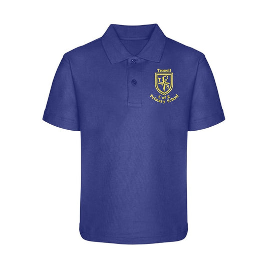 Trowell C of E Primary School - Polo Shirt - Royal Blue - Yellow