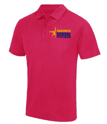 Swanwick School and Sports College - Polyester Polo Shirt - Royal Blue - Hot Pink