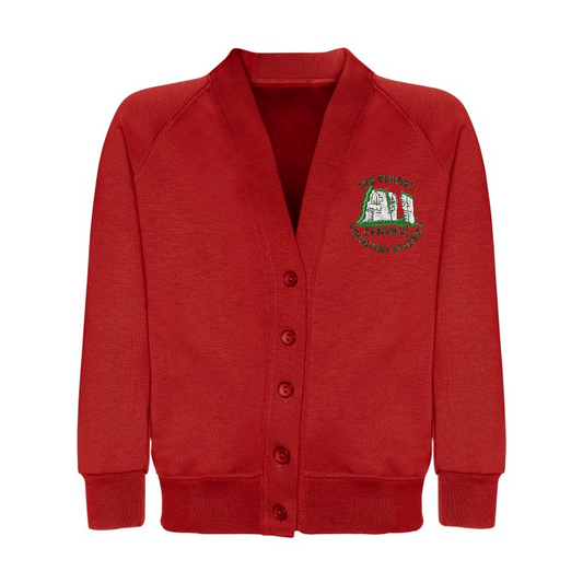 Priory Catholic Voluntary Academy -Cardigan Sweatshirt -  Red