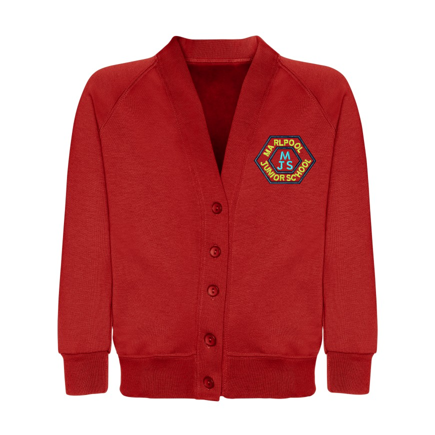 Marlpool Junior School -Cardigan Sweatshirt -  Red