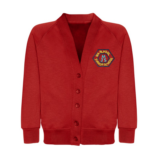 Marlpool Junior School -Cardigan Sweatshirt -  Red