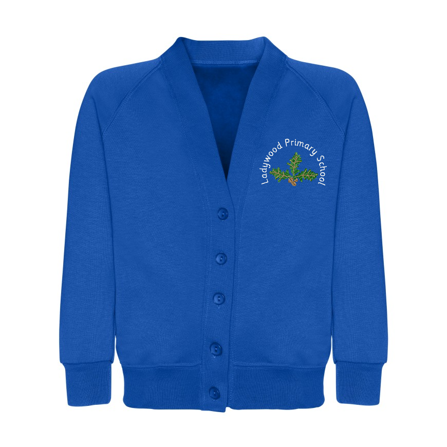 Ladywood Primary School - Cardigan Sweatshirt  -Royal Blue