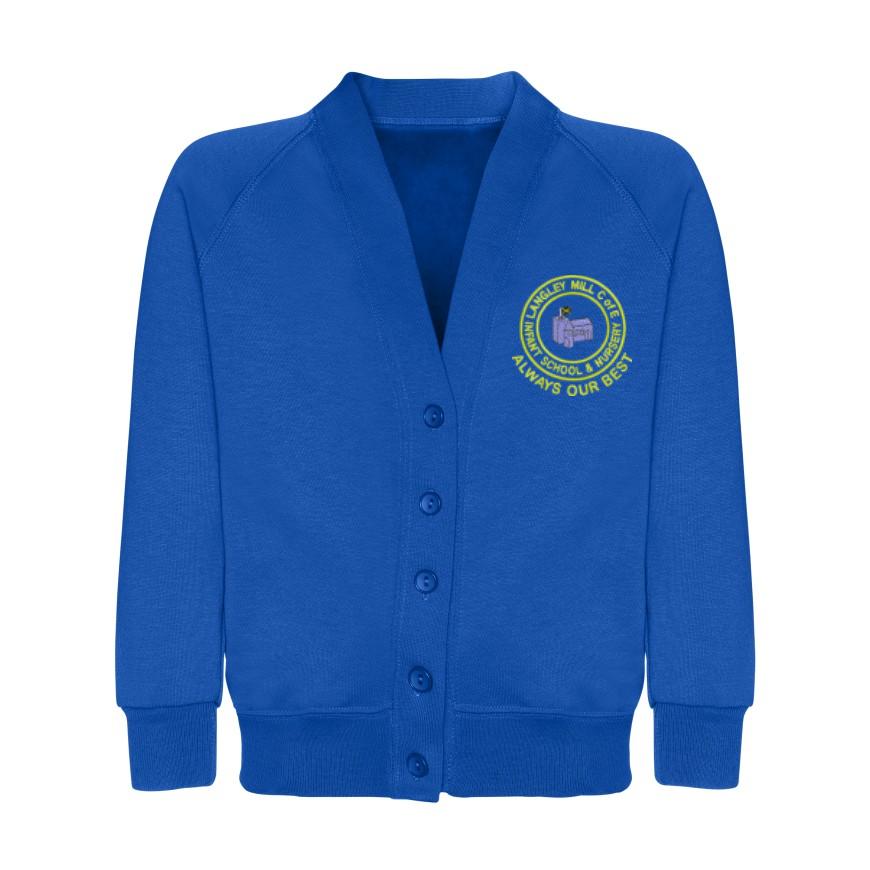 Langley Mill C of E Infant School & Nursery - Cardigan Sweatshirt -Royal Blue