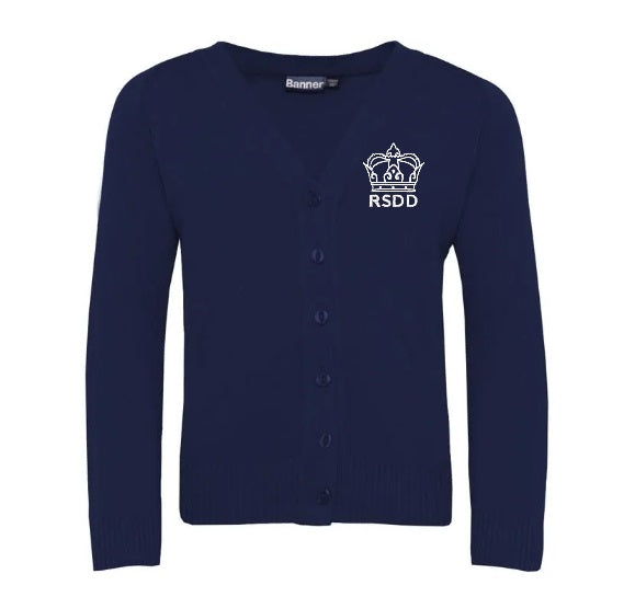 Royal School for the Deaf Derby - Knitted Cardigan -Navy