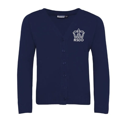 Royal School for the Deaf Derby - Knitted Cardigan -Navy